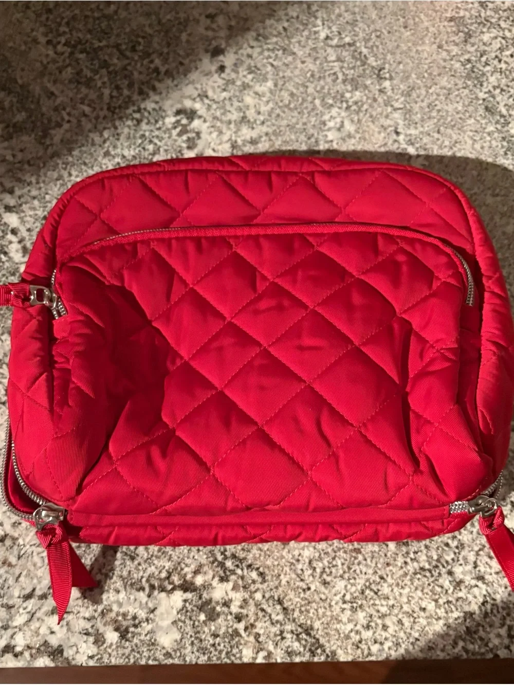 Vera Bradley lay flat cosmetic bag